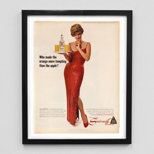 1970&#39;s Smirnoff Magazine Ad Print - Red Dress