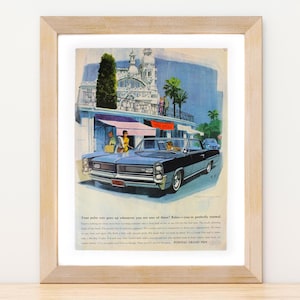 1964 Pontiac Grand Prix Magazine Ad Print - Illustration GM