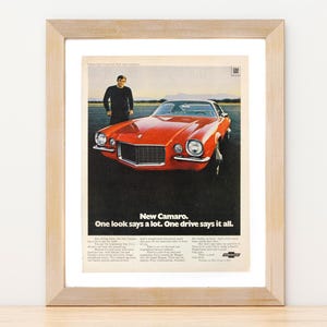 1970 Chevy Camaro Magazine Ad Print - Chevrolet Sports Car