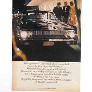 1964 Lincoln Continental Print Ad , Lincoln Car Photo