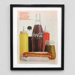 1966 Coca Cola Magazine Ad Print - Hotdog