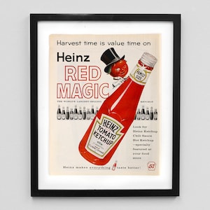 1961 Ketchup Magazine Ad Print - Red Magic Wall Art