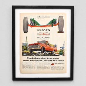 Ford 1965 Magazine Ad Print - Pickup Truck