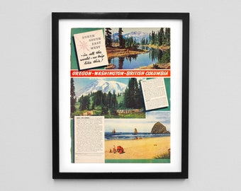 Vintage Outdoor Life Magazine, June 1938. Great Full Color Man Cave, Cabin,  Lake House Art and Decor Rustic Decor. 