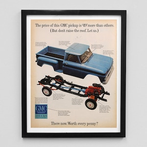 1965 GMC Truck Magazine Ad Print
