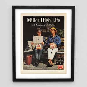 1967 Miller High Life Magazine Ad Print - Beer Ads - Bar Decor