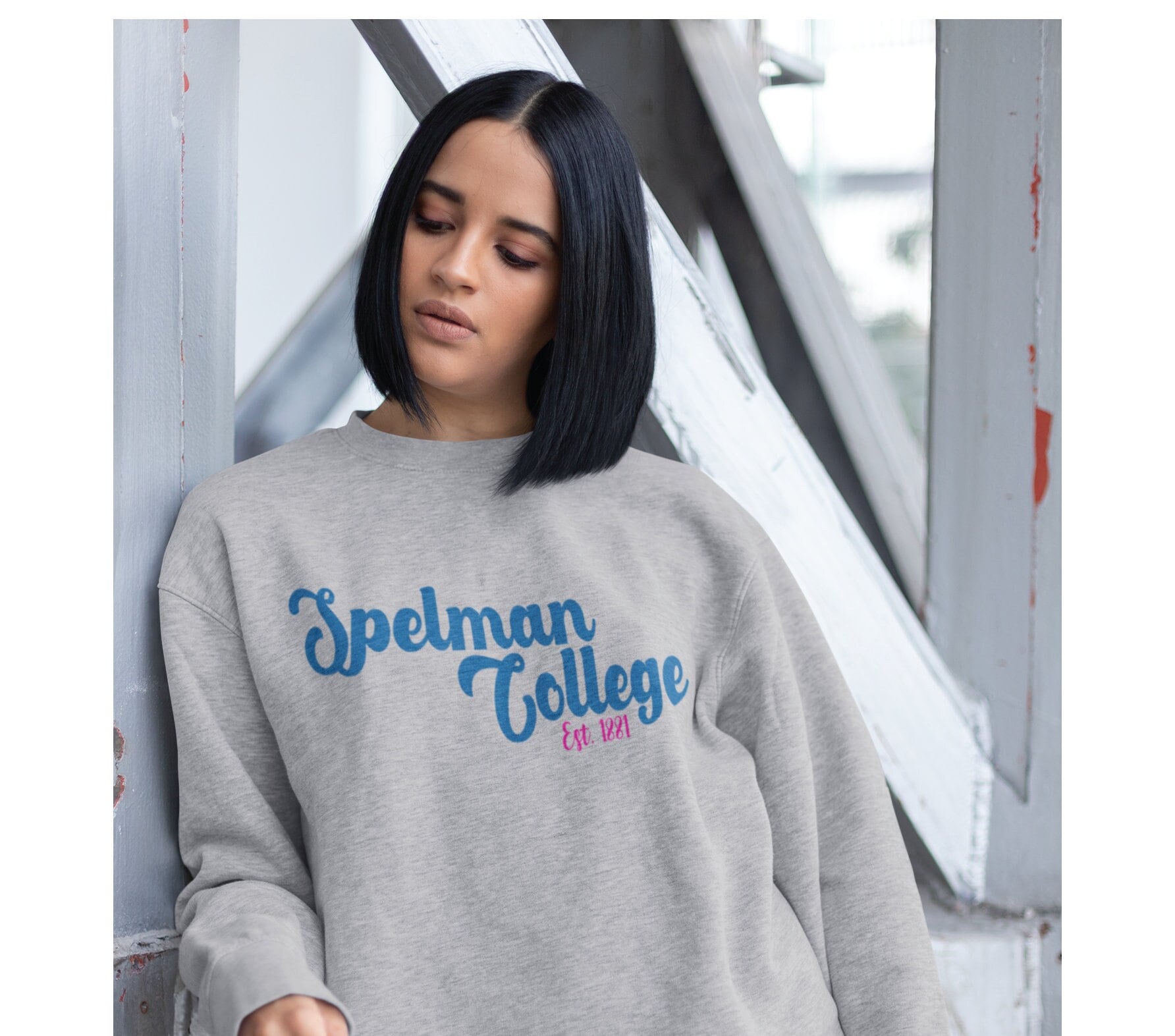 Spelman College Crewneck Sweatshirt Etsy