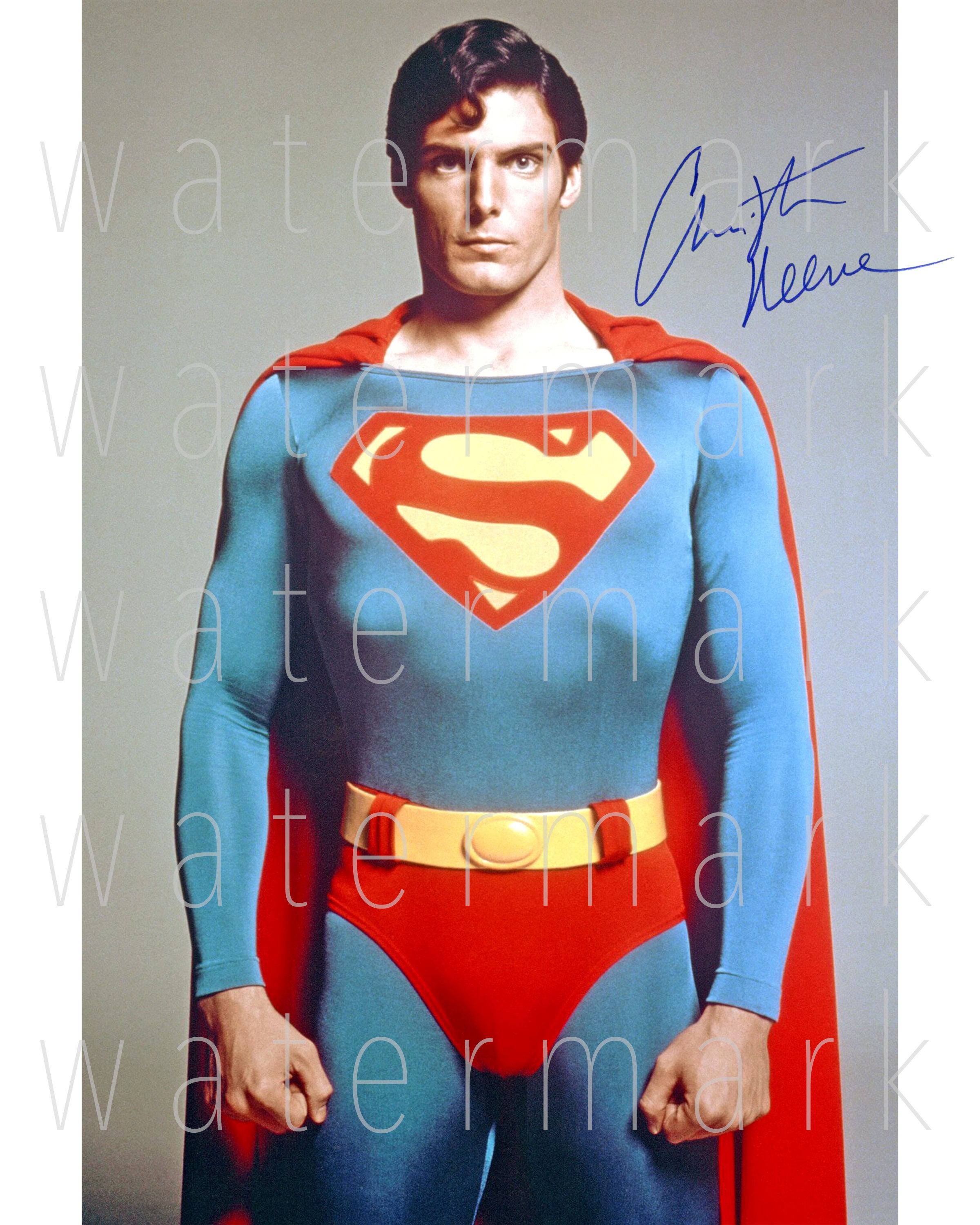 Christopher Reeve Superman Watercolor Autograph Signed Auto Photo 8x10 Reprint