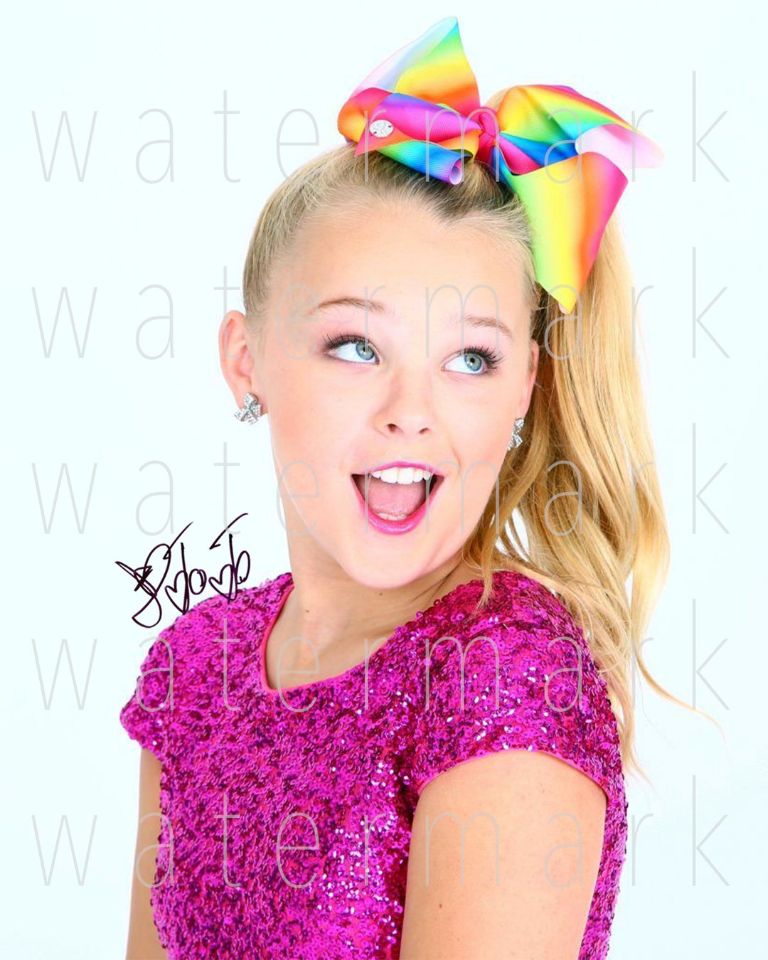 Jojo Siwa Signed 8x10 Photo Autograph Photograph Poster Print Reprint