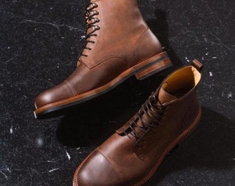 mens cap toe boots