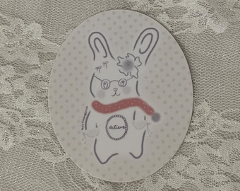 Believe Bunny Sticker by Nabithoughts