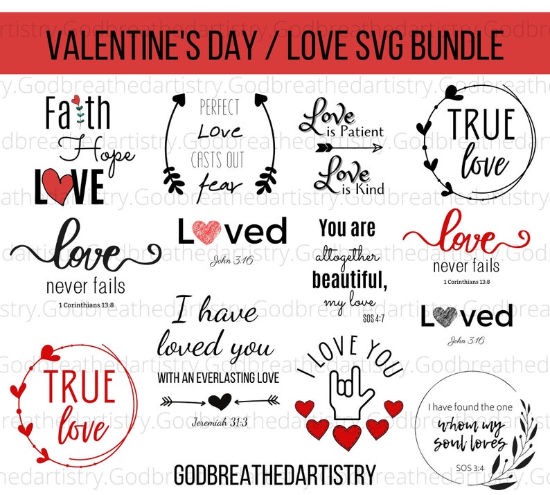 Valentine's Day - Love SVG Bundle - Etsy