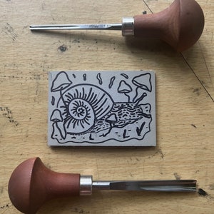 Mini Snail Linocut Print image 6