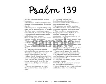 Psalm 139 KJV Scripture Wall Art, Bible Verse Printable