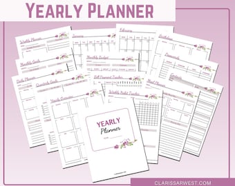 Yearly Planner - Undated PDF Printable