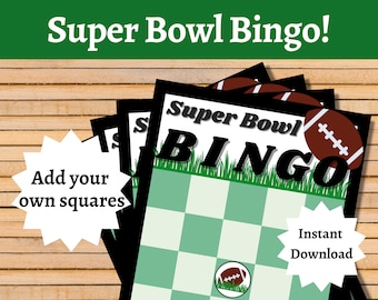 Printable Super Bowl Bingo Template