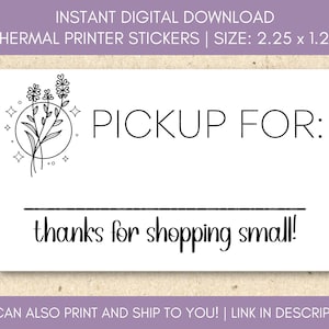 PNG Sticker Download - Customer Pickup Label  - Mystical Thermal Sticker Design - 2.25 x 1.25 - Small Business Sticker - TL33
