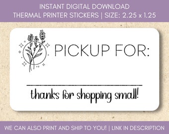 PNG Sticker Download - Customer Pickup Label  - Mystical Thermal Sticker Design - 2.25 x 1.25 - Small Business Sticker - TL33