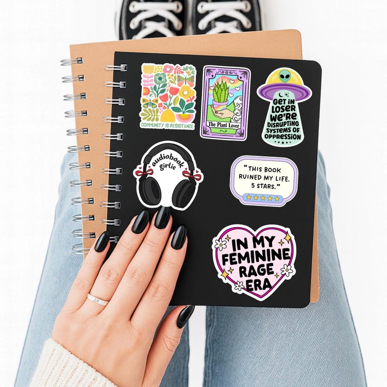 In My Feminine Rage Era Protest Sticker | Vinyl Kindle Decal | Feminist Reader Gift image 3