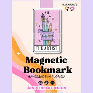 The Artist Tarot Magnetic Bookmark: Holographic Reader Gift
