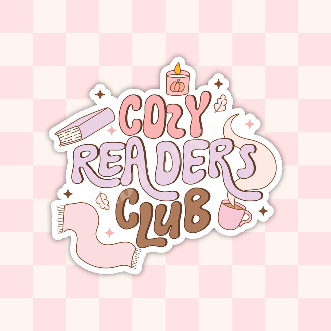 Cozy Readers Club Vinyl Sticker: Book Lover Decal - Etsy
