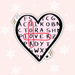 Book Lover Crossword Vinyl Stickers | Durable, Water-Resistant | Kindle, Laptop, Planner | Book Lover Gift, Stocking Stuffer