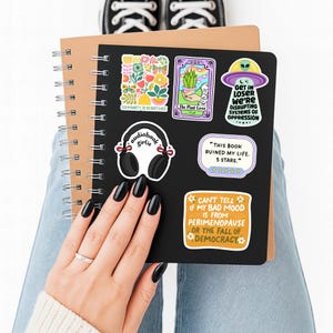 Perimenopause Funny Bookish Sticker | Sarcastic Reader Gift | Vinyl Kindle Decal image 3