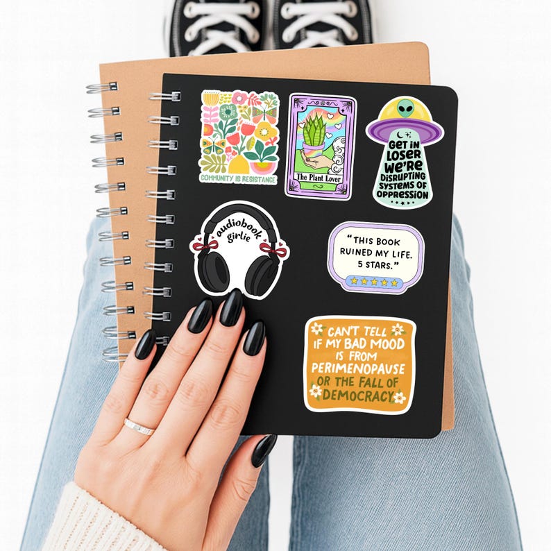 Perimenopause Funny Bookish Sticker | Sarcastic Reader Gift | Vinyl Kindle Decal image 3