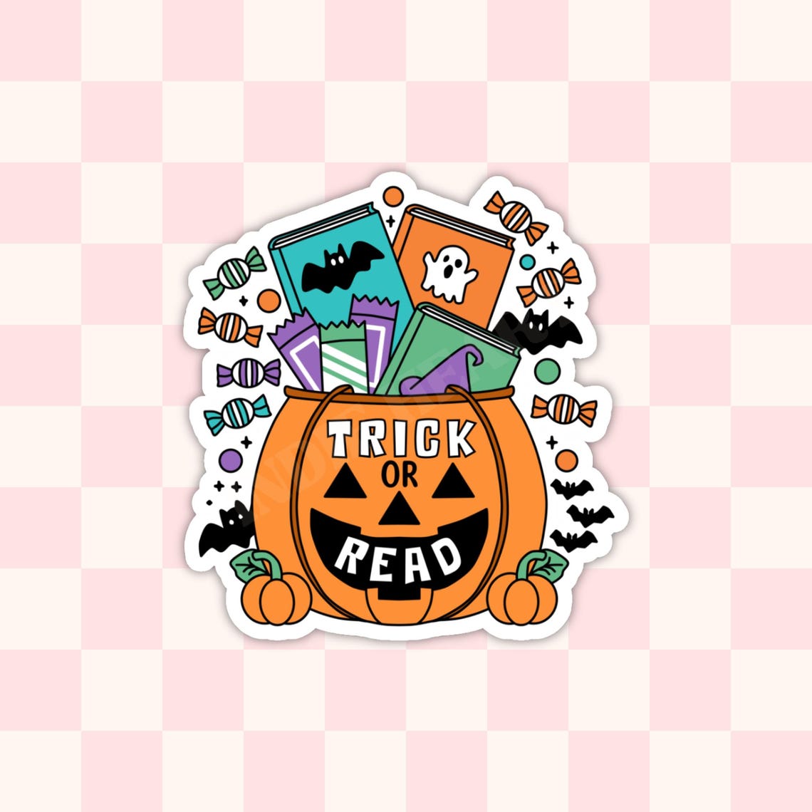 Trick or Read Sticker | Cozy Book Lover | Autumn Vibes | Bookish Vinyl ...