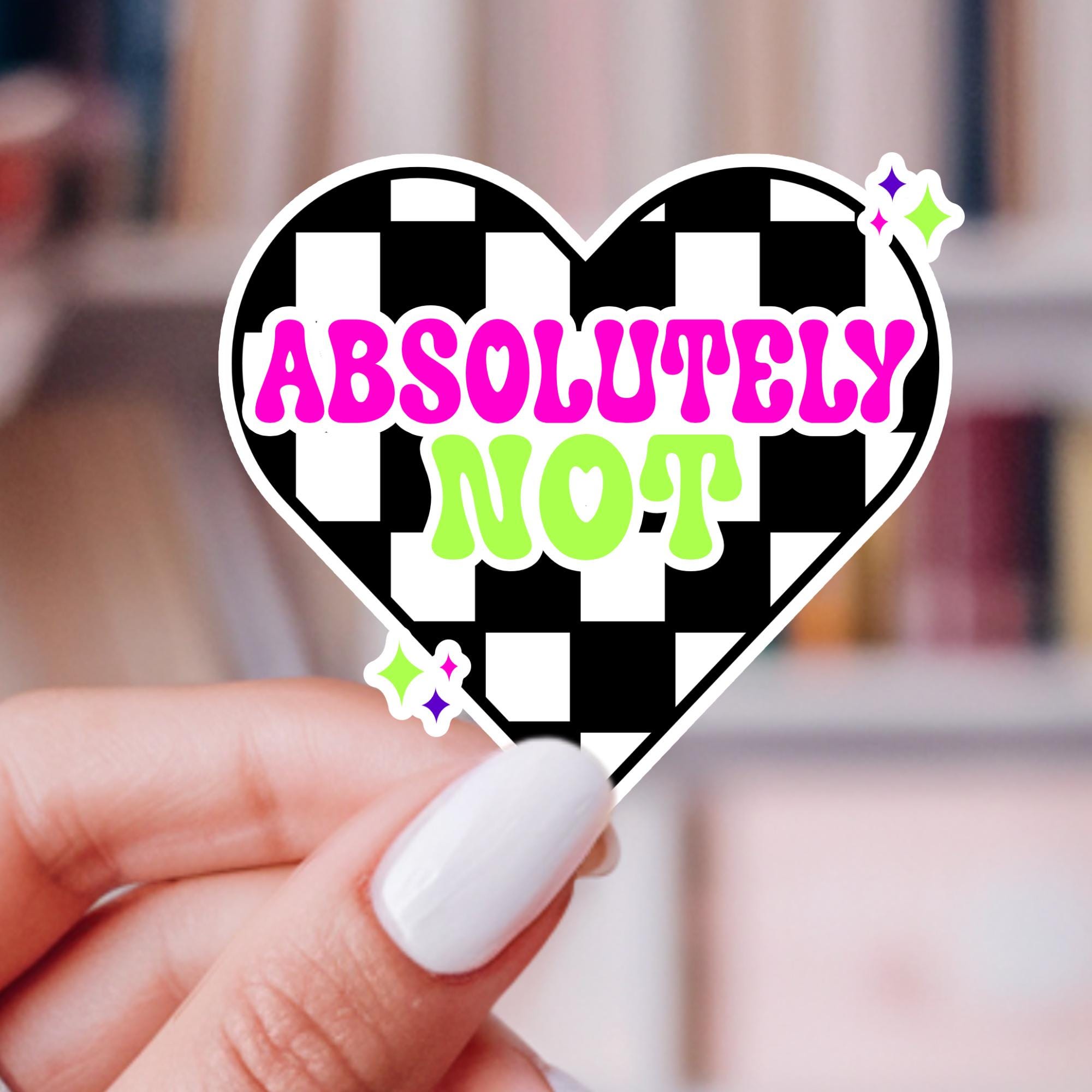 Absolutely Not Vinyl Sticker | 80's Kid Kindle Decal - Etsy