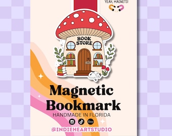 Cottagecore Mushroom Magnetic Bookmark | Cozy Autumn Reading