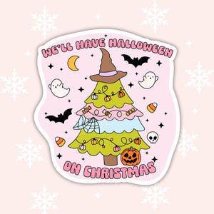 Punk Christmas Vinyl Sticker | Durable, Water-Resistant | Kindle, Laptop, Planner | Book Lover Gift, Stocking Stuffer