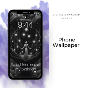 iPhone Wallpaper Digital Download, Celestial Background, Android Wallpaper, Digital Mobile Wallpaper