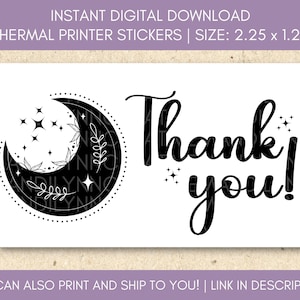 Thermal Sticker PNG - Thank You! - Thermal Printer Label Download - 2.25” x 1.25” - Small Business Sticker - TL52