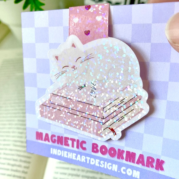 Valentine Magnetic Bookmark | Cat Lover | Bookish Gifts | Romance | Booktok