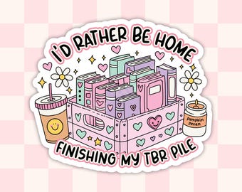 TBR Pile Vinyl Sticker: Book Lover Kindle Decal