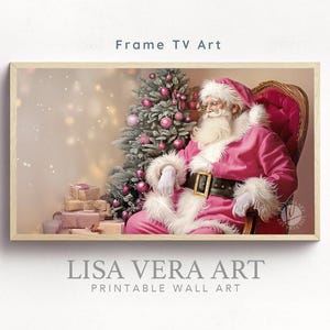 Santa Christmas Samsung Frame Tv Art, Santa and Snowman Frame Tv Art, Farmhouse Santa Frame Tv Art, Holiday Frame Tv Art, Digital Download