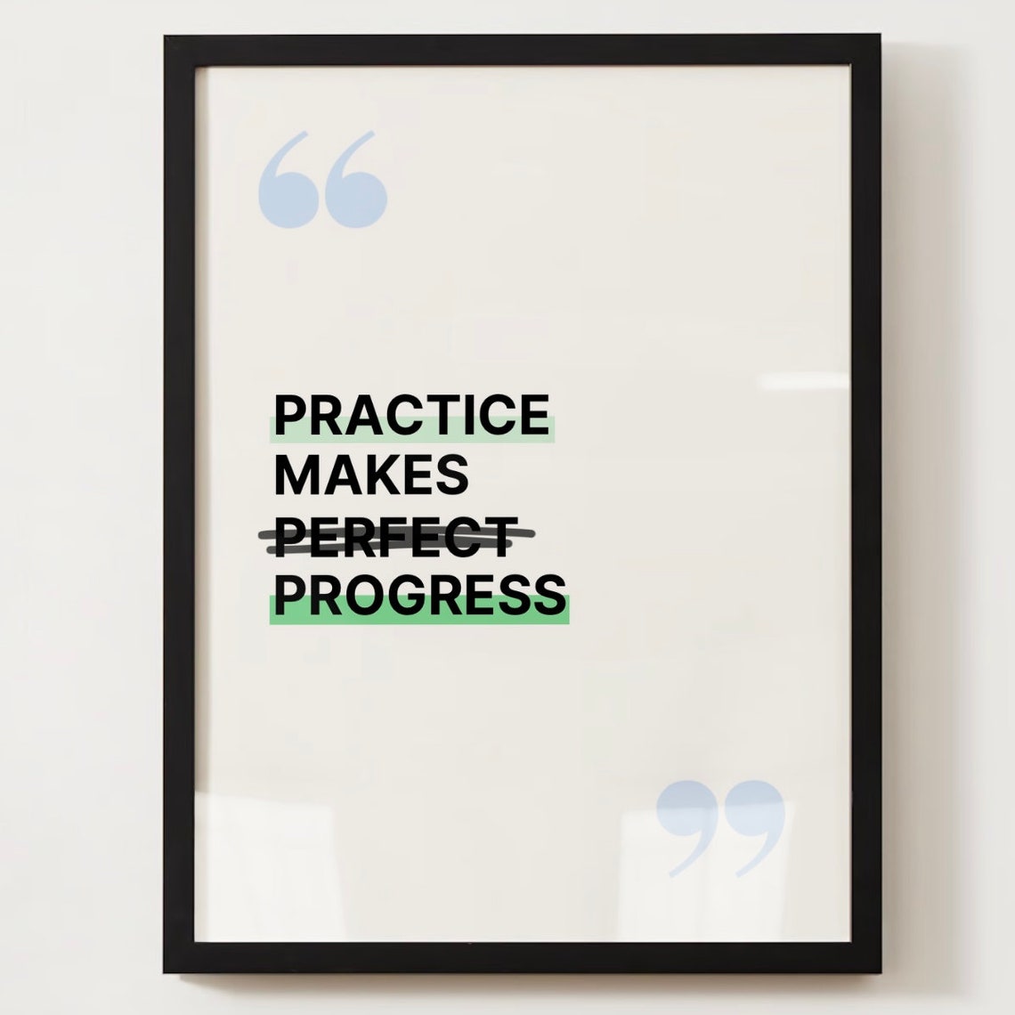 Work Progress Poster Practice Makes Progress Poster, Printable Wall Art, Office Decor ...