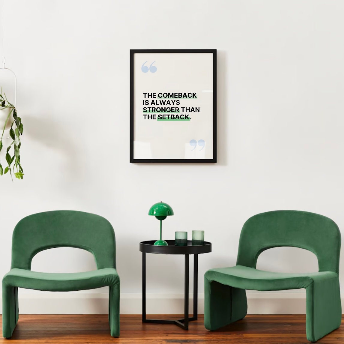 The Comeback is Stronger Poster, Printable Wall Art, Office Decor ...