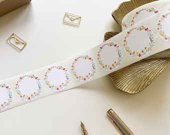 Colorful flower stickers | 100 pieces | Stickers for writing on | Gift stickers | 5 cm