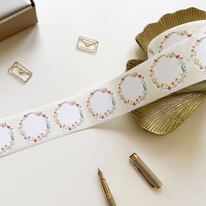 Adesivo fiori colorati | 100 pezzi | Adesivi per etichettatura | Adesivo regalo | 5 centimetri