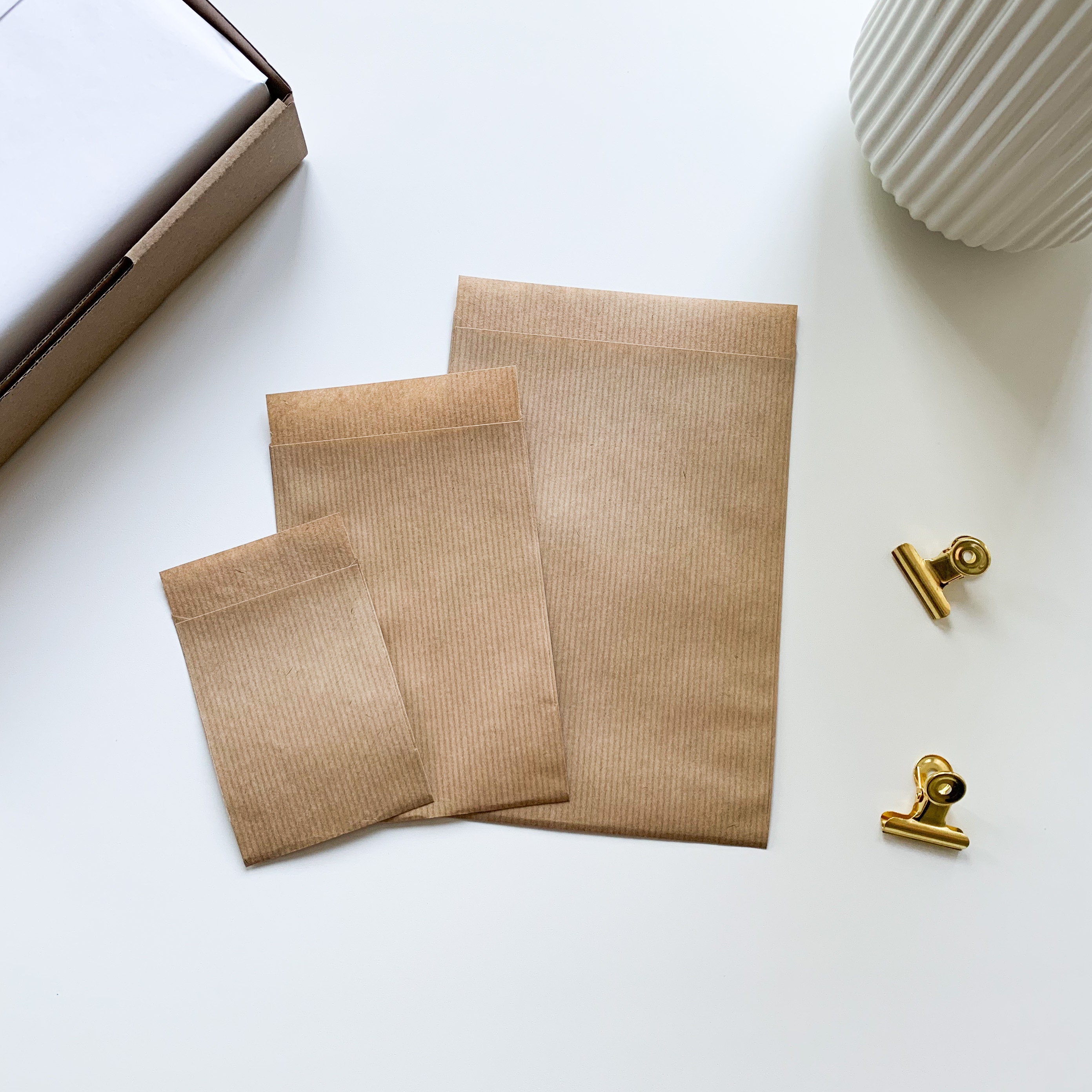 Paper bags kraft paper brown | 100 pieces | Small paper bag | Paper bag for packaging