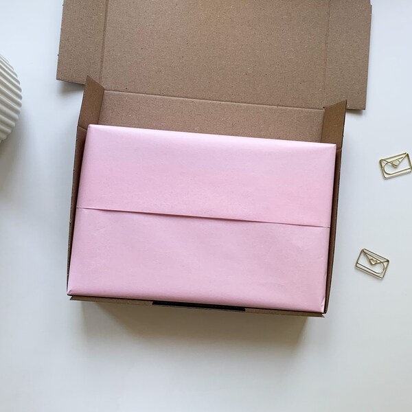 Seidenpapier Rosa, festes Seidenpapier für Verpackungen, rosa Seidenpapier 50x75 cm, Grammatur 32 g/qm