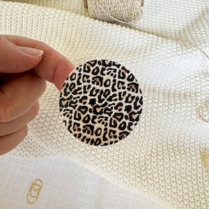 Aufkleber Leopard | 100 Stück | Sticker Leo Print | Aufkleber Geschenk | Aufkleber Animal Print | 4,5 cm