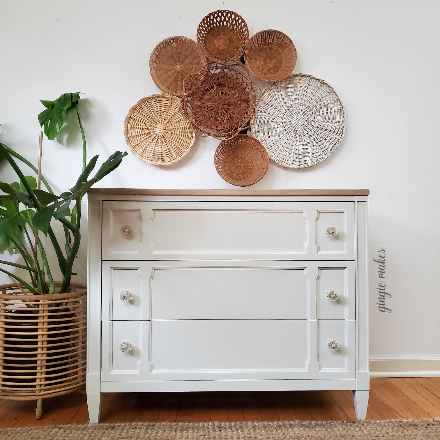 Refinished Mahogany 3 Drawer Dresser ***please read ENTIRE  listing prior to purchasing SHIPPING is NOT free 