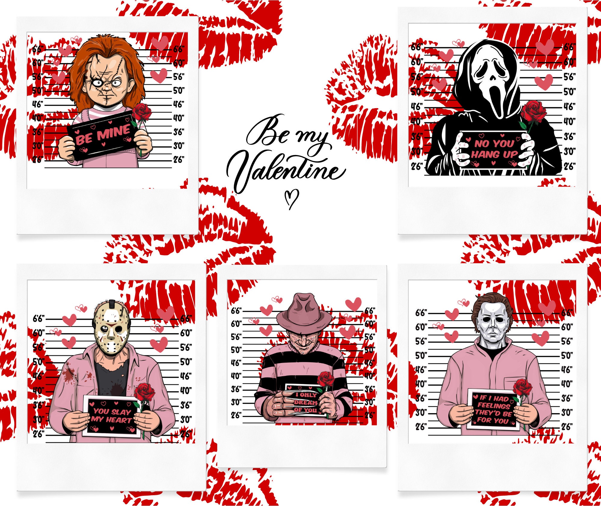 Horror Movie Valentines Png - Etsy