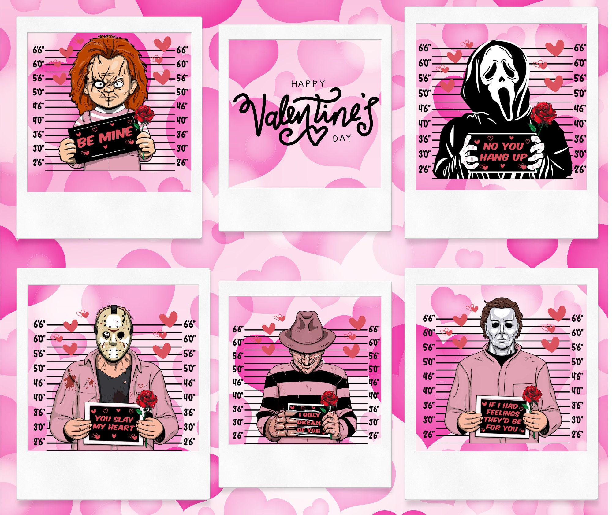 Horror Movie Valentines Png - Etsy