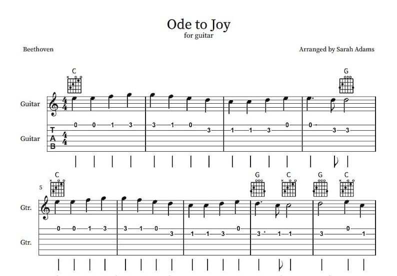 ode-to-joy-easy-guitar-tab-etsy