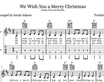 We Wish You A Merry Christmas (Guitar tab)