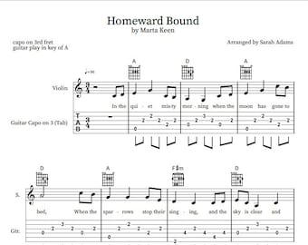 Homeward Bound by Marta Keen (Guitar Tab)